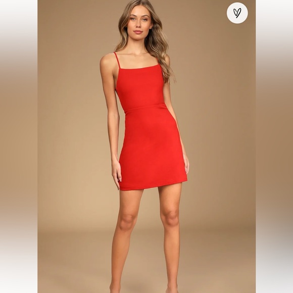 NWT Lulus Touch of Cute Ribbed Sleeveless Mini Dress - Picture 1 of 5